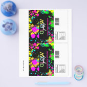 Gloeiend verjaardagsfeest flyer (Enkel)