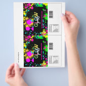Gloeiend verjaardagsfeest flyer (Hand)