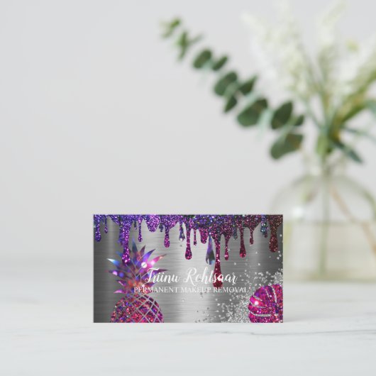 gloeiend vertrouwen permanente make-up visitekaartje (Staand voorkant)