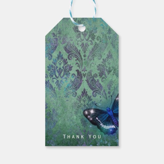  gloeiend vlinder fee Baby shower Cadeaulabel (Achterkant)