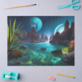 Gloeiend water op een verre planeet tissuepapier (Craft)