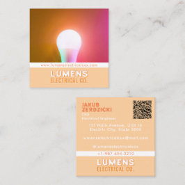Gloeiend Witte Bulb Elektrisch Visitekaartje