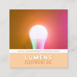 Gloeiend Witte Bulb Elektrisch Visitekaartje