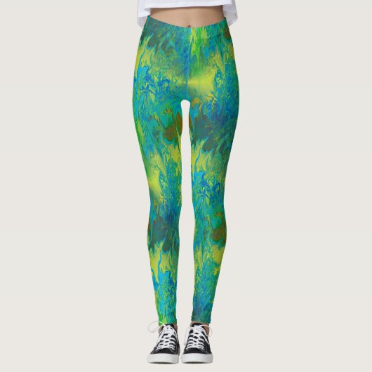 Gloeiend zeewier... leggings (Voorkant)