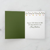 Gloeiende 2025 Kerstversiering op Pine Branch Feestdagen Kaart (Binnen)