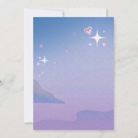 Gloeiende aardbeien taart verjaardag kaart (Achterkant)