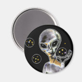 Gloeiende Alien - Magneet (Voorkant / Achterkant)