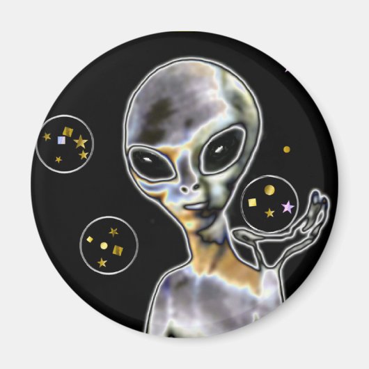 Gloeiende Alien - Magneet (Voorkant)