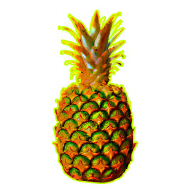 Gloeiende ananas t-shirt