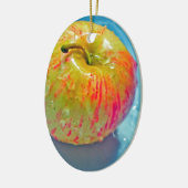 Gloeiende appel keramisch ornament (Links)