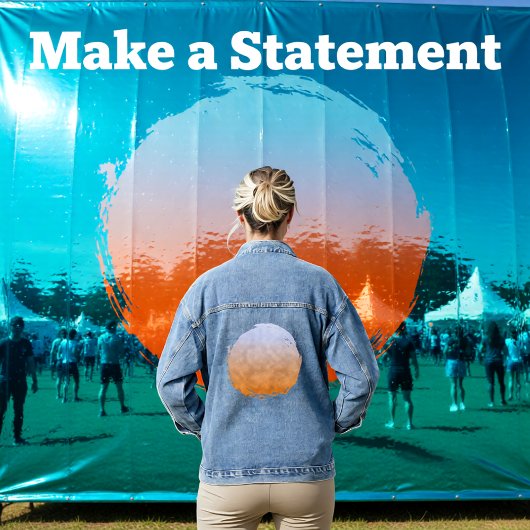 Gloeiende as in de lucht denim jacket