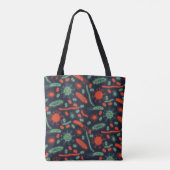Gloeiende bacteriën micro-organisme groen rood tote bag (Achterkant)