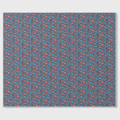 Gloeiende bacteriën micro-organisme roze blauw cadeaupapier (Vlak)