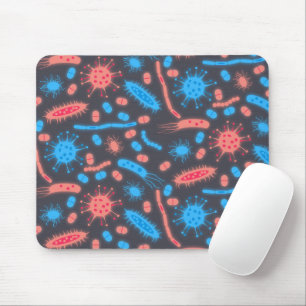 Gloeiende bacteriën micro-organisme roze blauw muismat