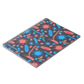 Gloeiende bacteriën micro-organisme roze blauw notitieboek (Linkerzijde)