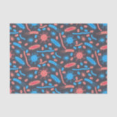 Gloeiende bacteriën micro-organisme roze blauw tissuepapier (Voorkant)