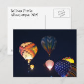 Gloeiende ballonnen briefkaart (Voorkant / Achterkant)