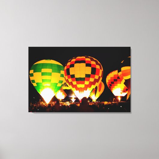 Gloeiende ballonnen canvas afdruk (Voorkant)