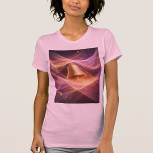 Gloeiende Bel Abstracte Lichtgolven Vrouwen Grafis T-shirt
