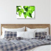 Gloeiende berkenbladeren Stretched Canvas Print (Insitu (Slaapkamer))