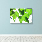 Gloeiende berkenbladeren Stretched Canvas Print (Insitu (Houten vloer))