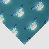 Gloeiende blauw-witte vlinders tissuepapier (Detail)
