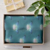 Gloeiende blauw-witte vlinders tissuepapier (Geschenk)
