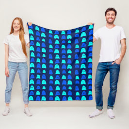 Gloeiende Blauwe Halloween Geesten Fleece Deken