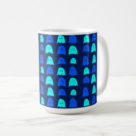 Gloeiende Blauwe Halloween Geesten Koffiemok