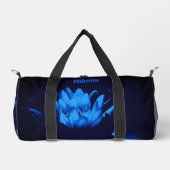 Gloeiende Blauwe Lotus Lelie Bloem Gepersonaliseer Plunjezak (Voorkant)