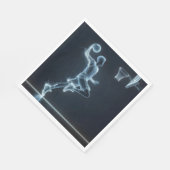 Gloeiende Blauwe Neon Basketbalspeler Servet (Hoek)