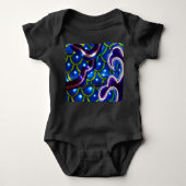 Gloeiende blauwe schalen romper (Voorkant)