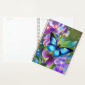 Gloeiende blauwe vlinder in Fairy Garden Planner (Display)