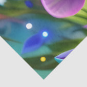 Gloeiende blauwe vlinder in Fairy Garden Tissuepapier (Detail)