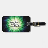 gloeiende bliksemschicht bagagelabel (Voorkant horizontaal)