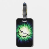 gloeiende bliksemschicht bagagelabel (Achterkant verticaal)