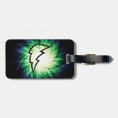 gloeiende bliksemschicht bagagelabel (Achterkant horizontaal)