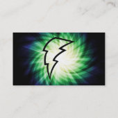 gloeiende bliksemschicht visitekaartje (Achterkant)
