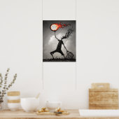 gloeiende bol poster (Keuken)