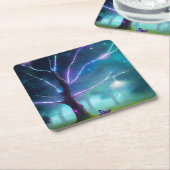 Gloeiende Boom Kartonnen Onderzetters (Schuin)