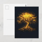 Gloeiende boom van het leven - mystiek en betovere briefkaart (Voorkant / Achterkant)