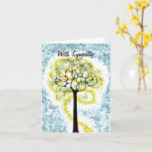 Gloeiende Boom van het Leven Sympathie Kaart (Gele Bloem)