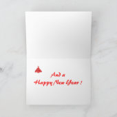 Gloeiende Boom Vrolijk Kerstfeest Feestdagen Kaart (Binnen)