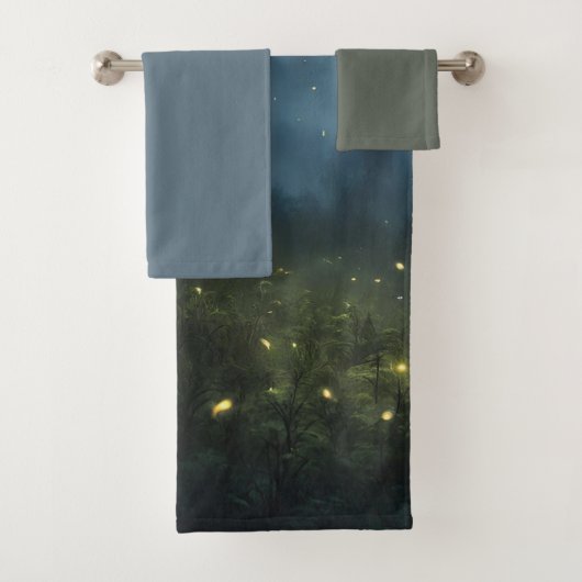 Gloeiende bosvuurvliegjes bad handdoek (Insitu)