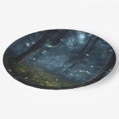 Gloeiende bosvuurvliegjes papieren bordje (Gekanteld)