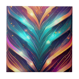 Gloeiende Chevron nummer vier Tegeltje