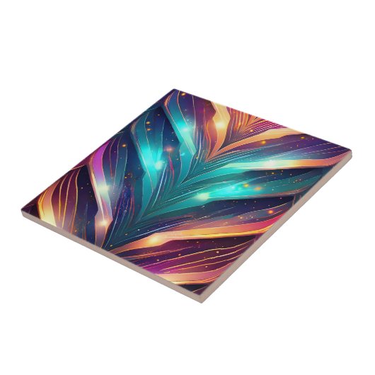 Gloeiende Chevron nummer vier Tegeltje (Zijkant)