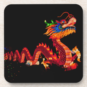 Gloeiende Chinese Parade Dragon Bier Onderzetter
