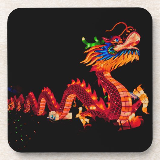 Gloeiende Chinese Parade Dragon Bier Onderzetter (Voorkant)