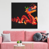 Gloeiende Chinese Parade Dragon Canvas Afdruk (Insitu (Woonkamer))